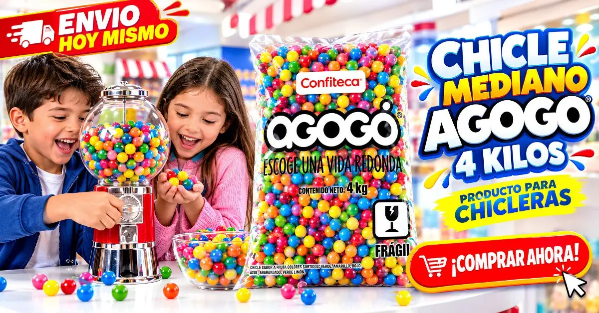 Funda de 4 kilos de Agogo Chicle mediano para máquinas chicleras